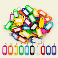 Pack of 30pcs Plastic Colour Key Tags with Paper Inserts Split Rings