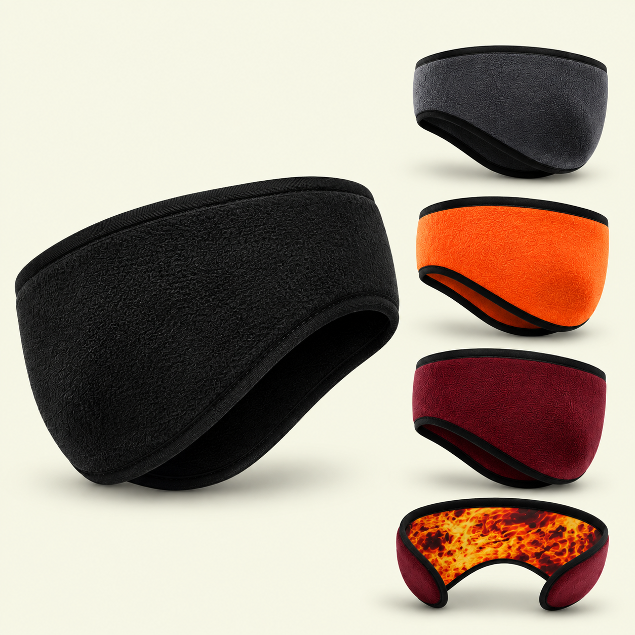 Unisex Soft Fleece Running Headband Winter Warmer Ear Muff Ski Snowboard Outdoor