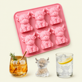 Mini Highland Cow Ice Cube Mold, Cute 3D Highland Cow Silicone Ice Cube Tray